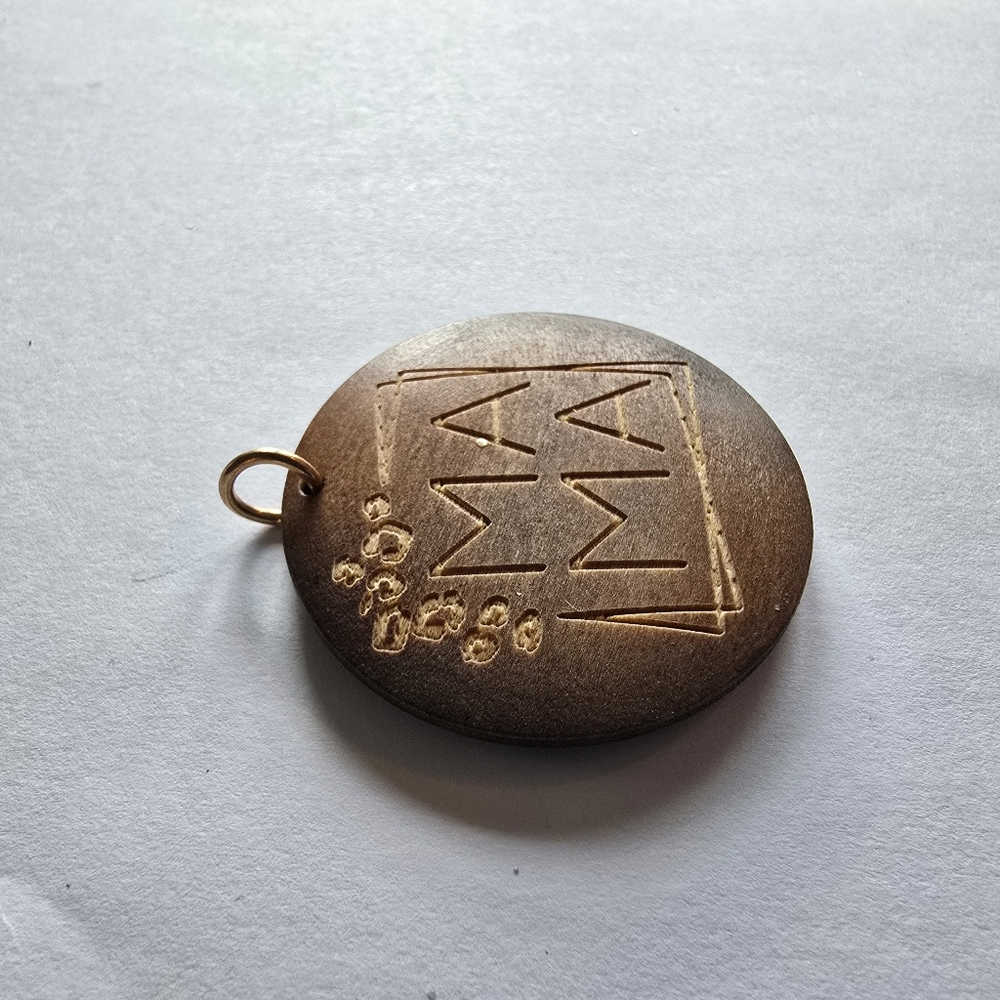 Mama pendant brown wood Ma Ma mom mommy mother - Picture 7 of 7